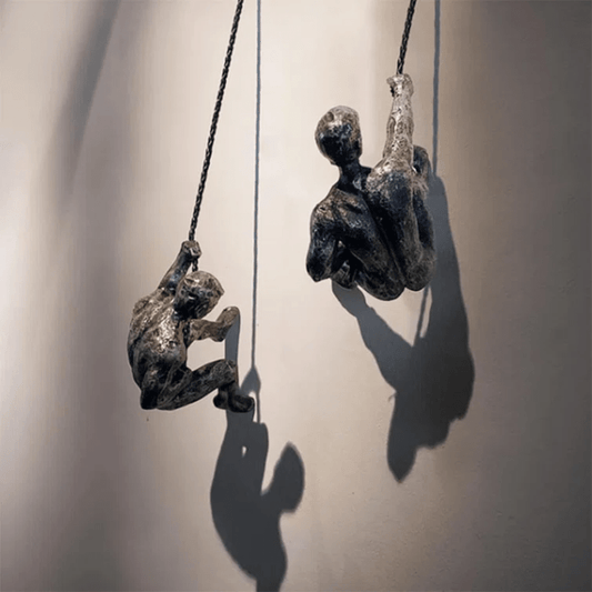 industrial style rock climbing little people bar living room TV background wall decoration art pendant creative,Climbing Men Man Wall Art Decor Sculpture - Perfect Home Decor Gift