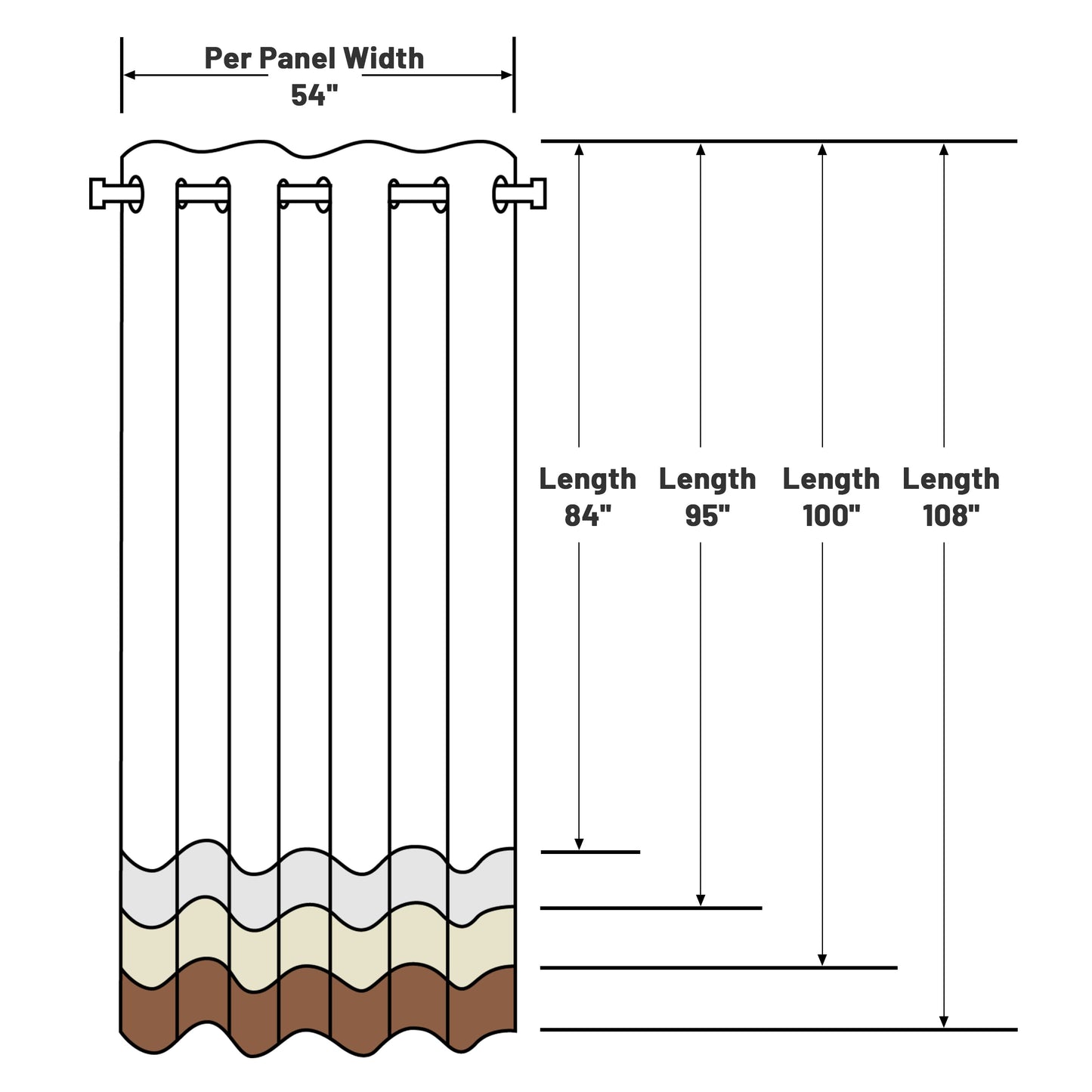 2PCS Outdoor Curtains for Patio, Waterproof Outside Curtains Premium Weatherproof Privacy Curtains for Porch Pergola Deck Backyard, Beige (Blackout),